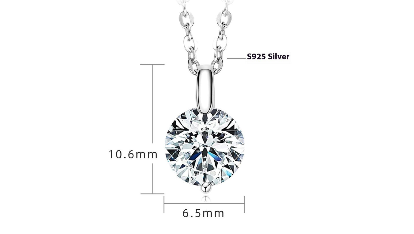 Enchanting Mermaid Tears Moissanite Necklace - S925 Sterling Silver Teardrop Pendant