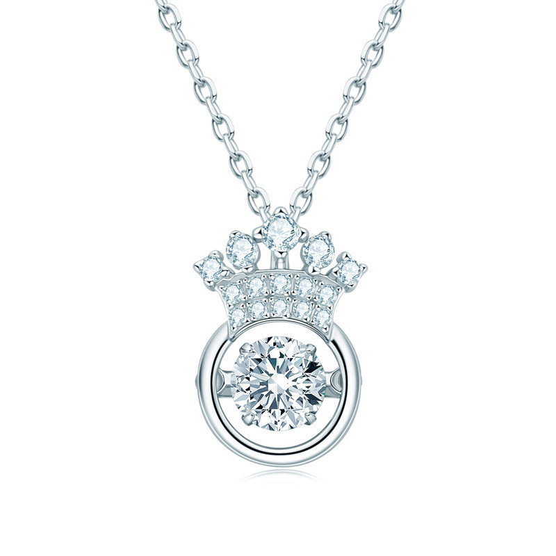 Dancing Dress Pendant Necklace - S925 Sterling Silver Charm Necklace