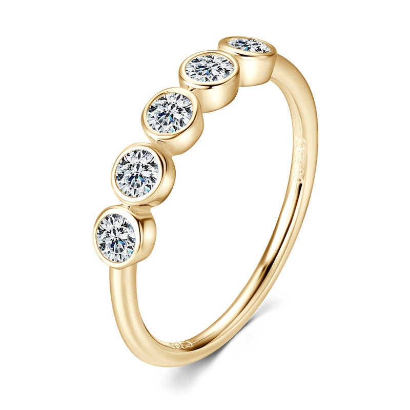 S925 Sterling Silver Moissanite Ring - Versatile Fashion Design