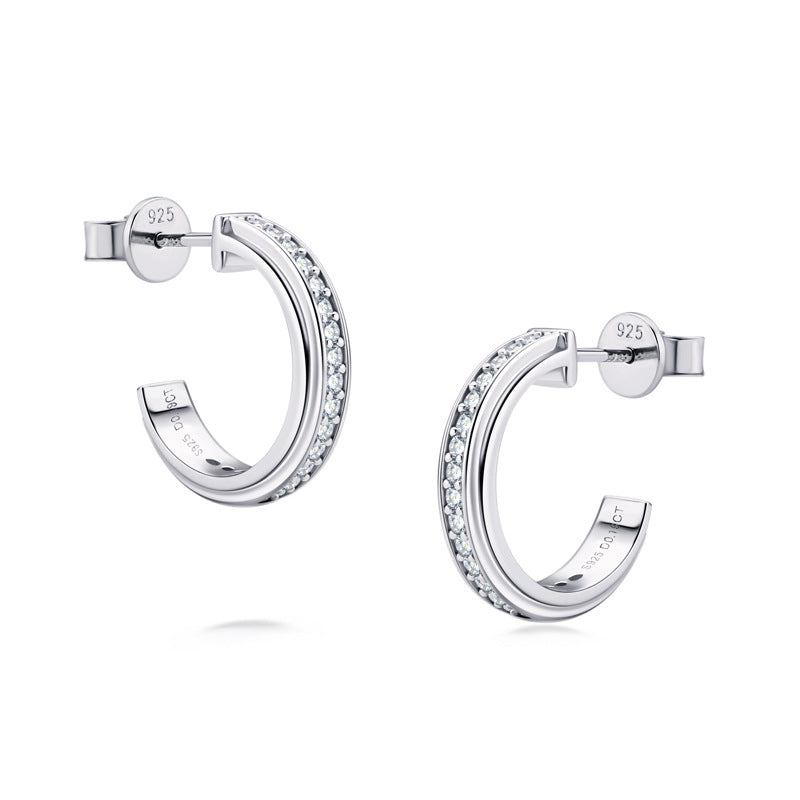D Color Moissanite Stud Earrings - S925 Sterling Silver High-End Designer Earrings