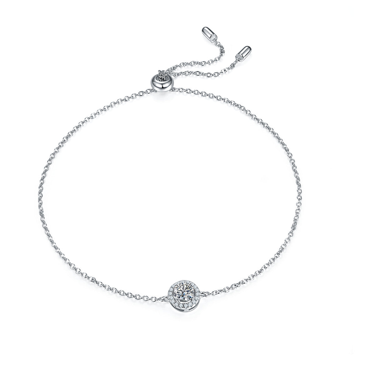 Bubble Moissanite Bracelet - 925 Sterling Silver Minimalist Jewelry for Women