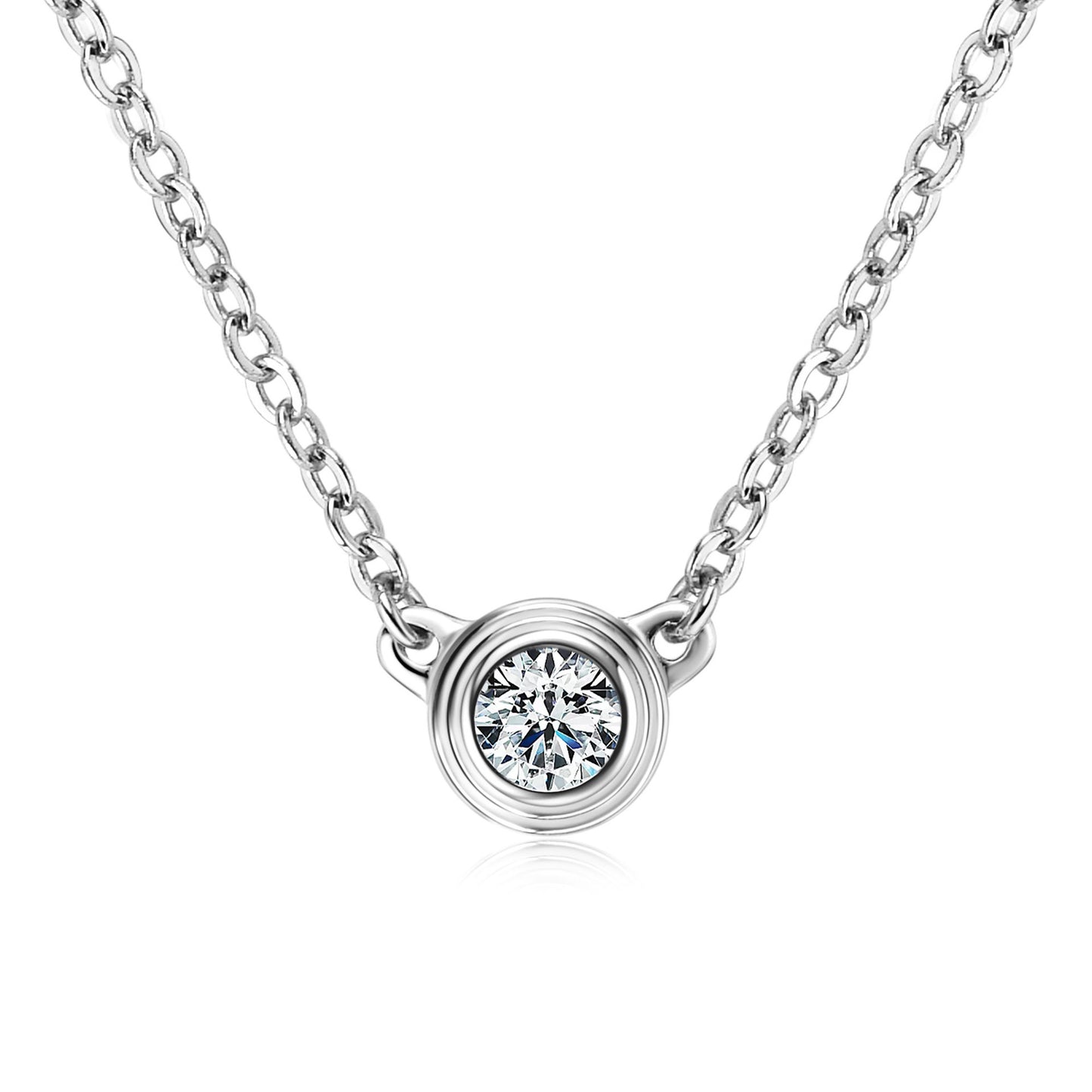 Luxury Dome Moissanite Choker Necklace - S925 Sterling Silver Rose Gold Plated