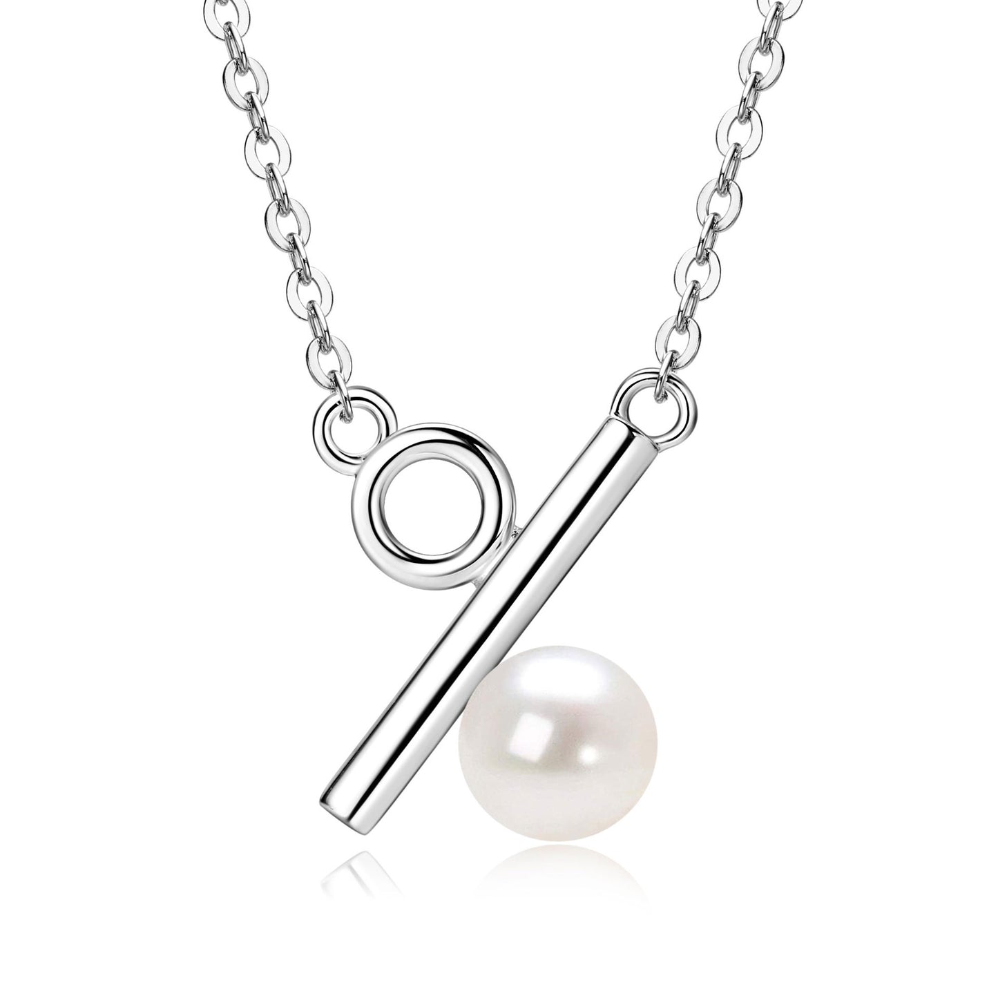 Natural Freshwater Pearl Necklace - S925 Sterling Silver Delicate Chain