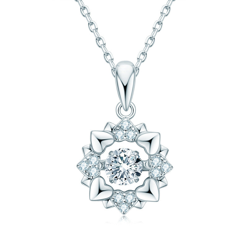 Dancing Dress Pendant Necklace - S925 Sterling Silver Charm Necklace