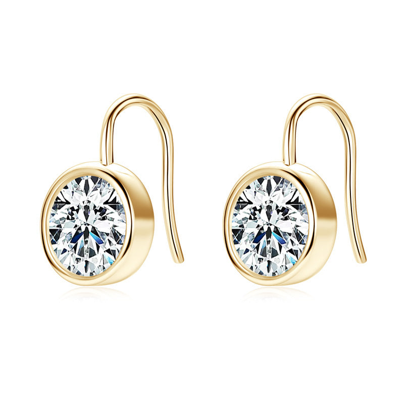 S925 Sterling Silver 2 Carat D-Color Moissanite Stud Earrings - Minimalist Design