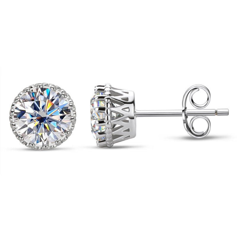 Moissanite Retro Earrings - S925 Silver 18K Gold Plated Vintage Design Jewelry