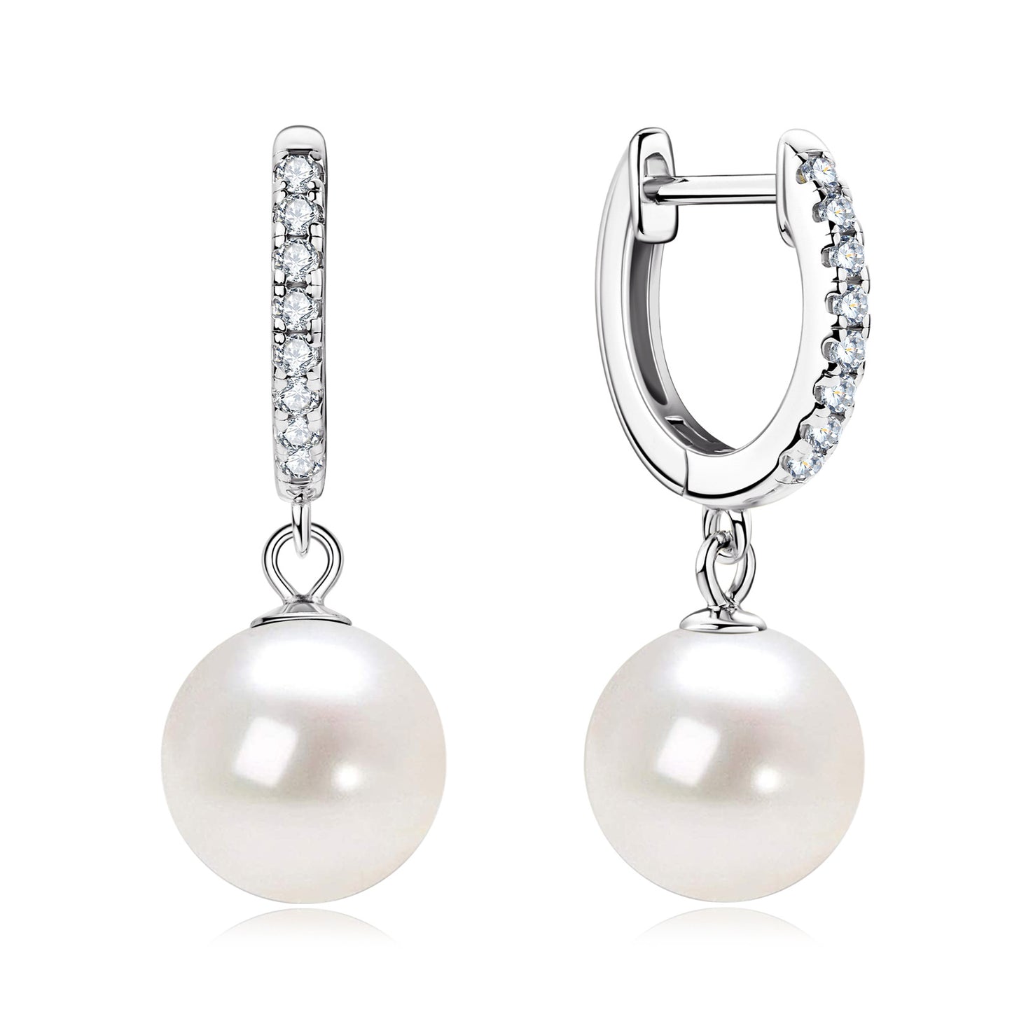 Natural Freshwater Pearl Vintage Earrings - Sterling Silver for Women