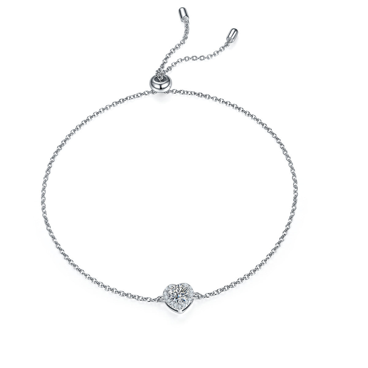 Bubble Moissanite Bracelet - 925 Sterling Silver Minimalist Jewelry for Women