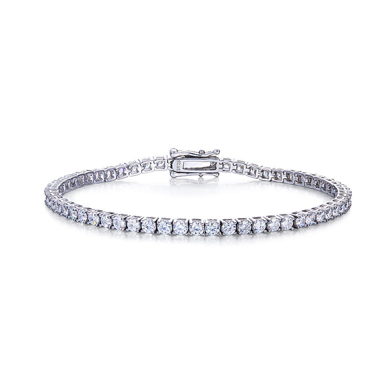 Luxury Full Diamond Tennis Bracelet - S925 Sterling Silver Women's Chain