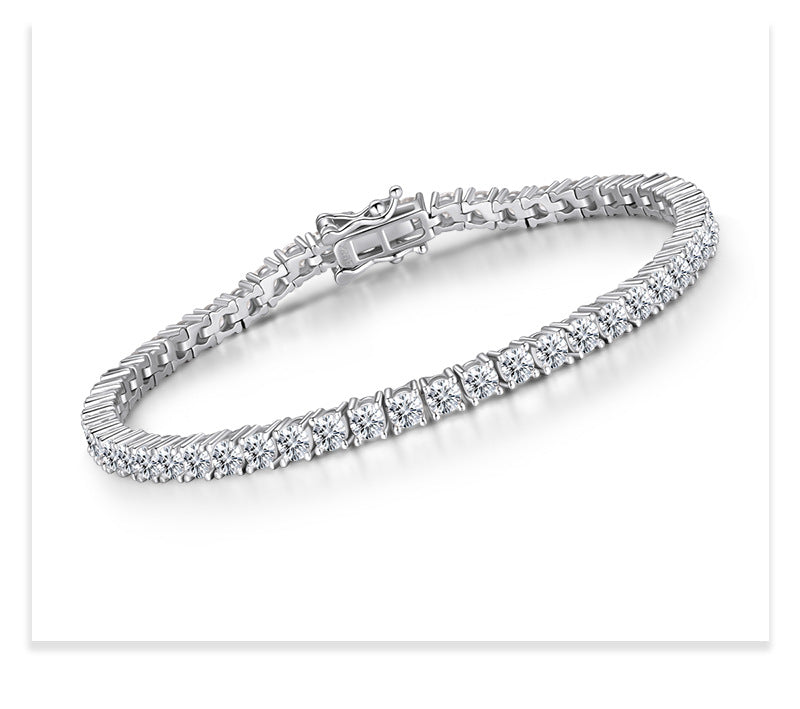 Luxury Full Diamond Tennis Bracelet - S925 Sterling Silver Women's Chain