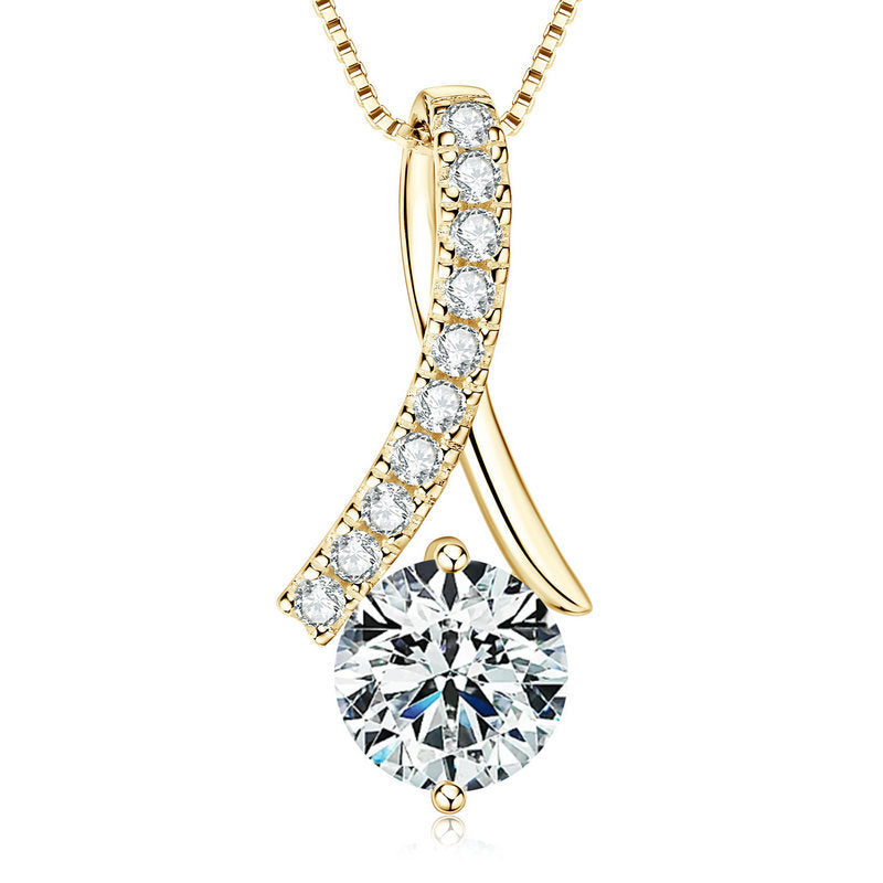 3 Carat Moissanite Pendant Necklace - S925 Sterling Silver Solitaire