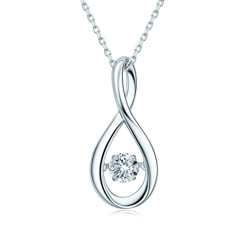 Dancing Dress Pendant Necklace - S925 Sterling Silver Charm Necklace