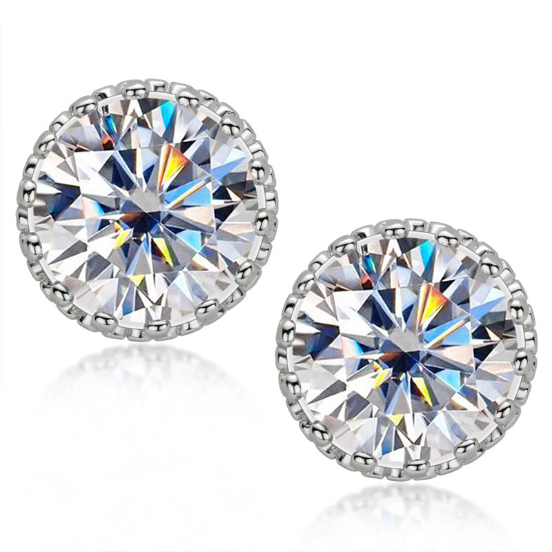 Moissanite Retro Earrings - S925 Silver 18K Gold Plated Vintage Design Jewelry