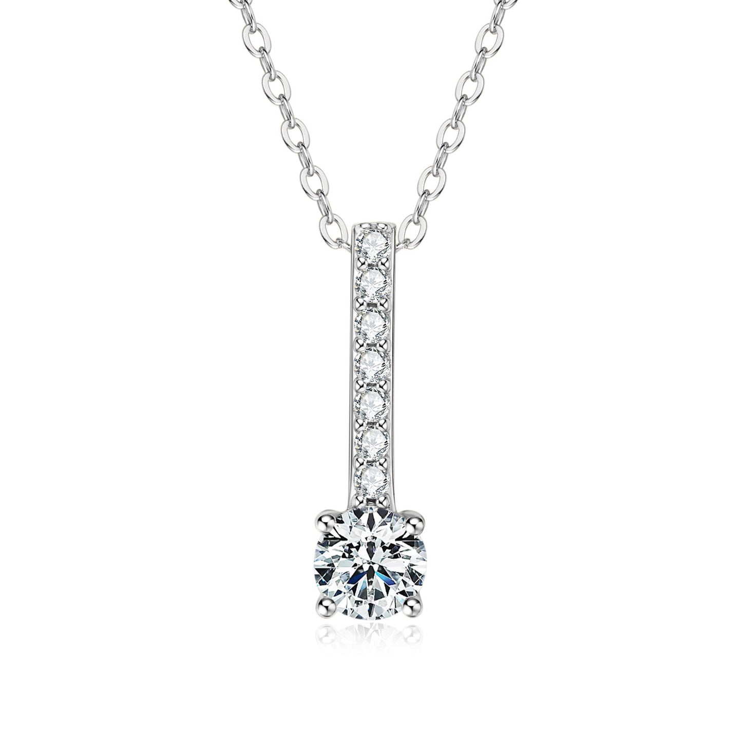 S925 Sterling Silver Moissanite Small Waist Collarbone Chain - Minimalist Necklace
