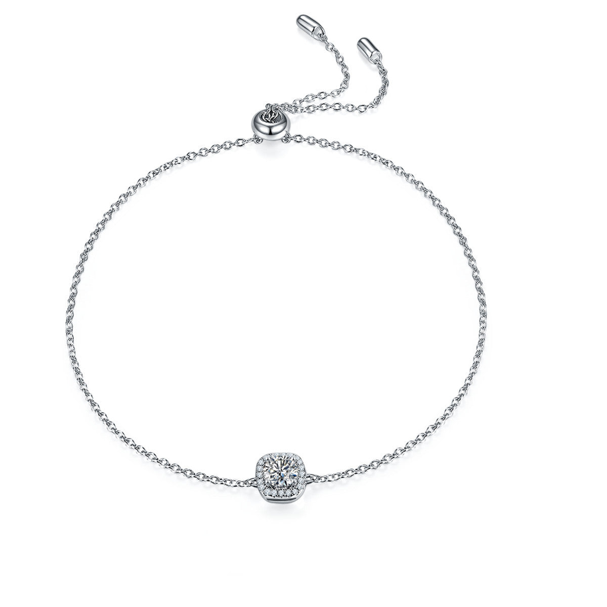 Bubble Moissanite Bracelet - 925 Sterling Silver Minimalist Jewelry for Women