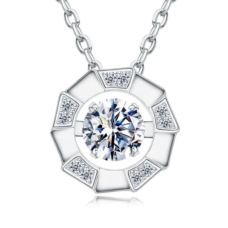 Dancing Dress Pendant Necklace - S925 Sterling Silver Charm Necklace