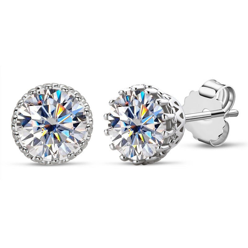 Moissanite Retro Earrings - S925 Silver 18K Gold Plated Vintage Design Jewelry