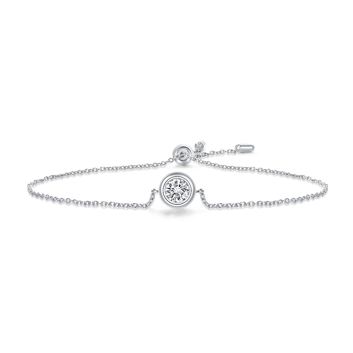 Bubble Moissanite Bracelet - 925 Sterling Silver Minimalist Jewelry for Women