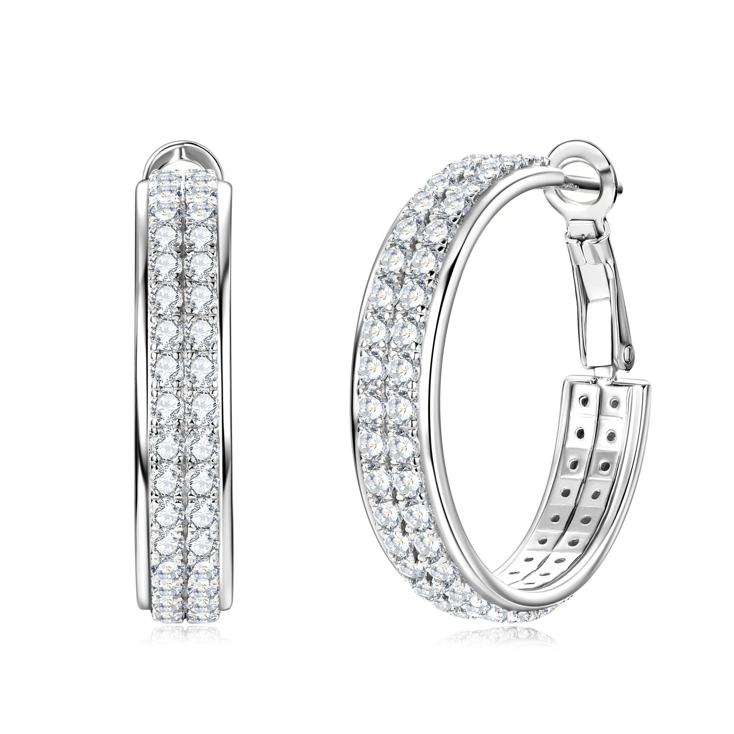 Large Statement Moissanite Earrings - S925 Sterling Silver High-End Luxury Earrings