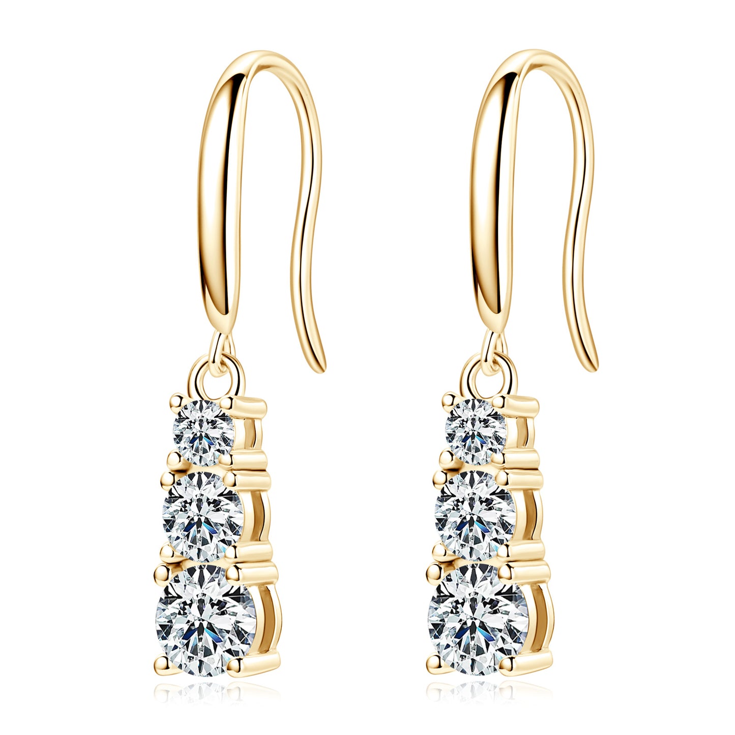 D Color Moissanite Earrings - S925 Sterling Silver High-End Simple Earrings