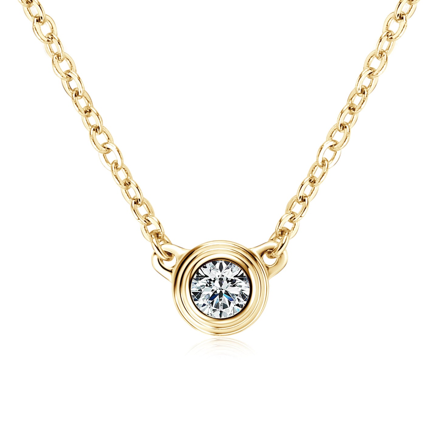 Luxury Dome Moissanite Choker Necklace - S925 Sterling Silver Rose Gold Plated