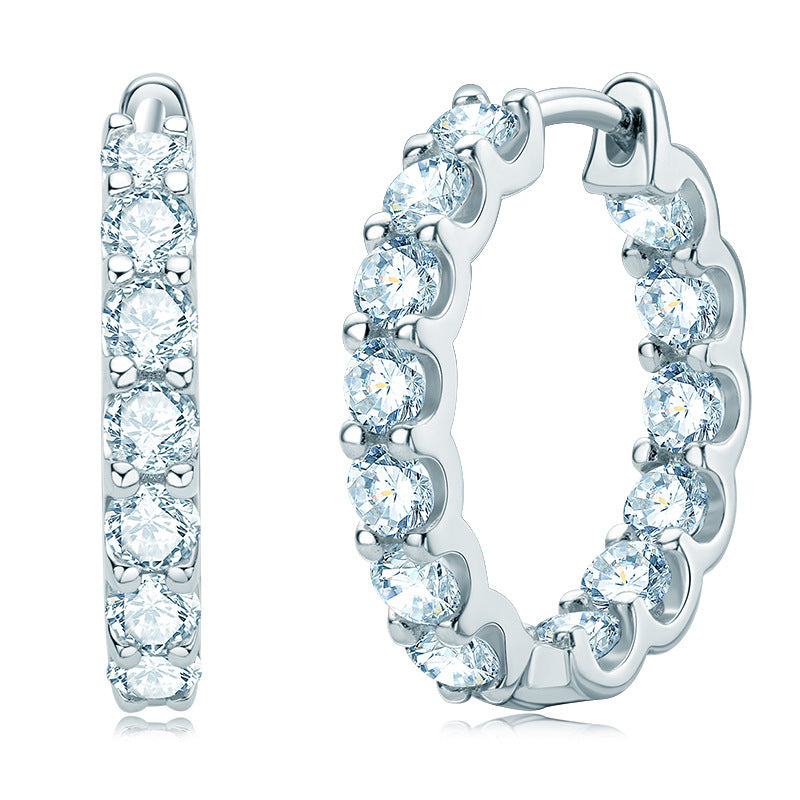 S925 Sterling Silver Designer Moissanite Earrings - Contemporary Fashion Statement