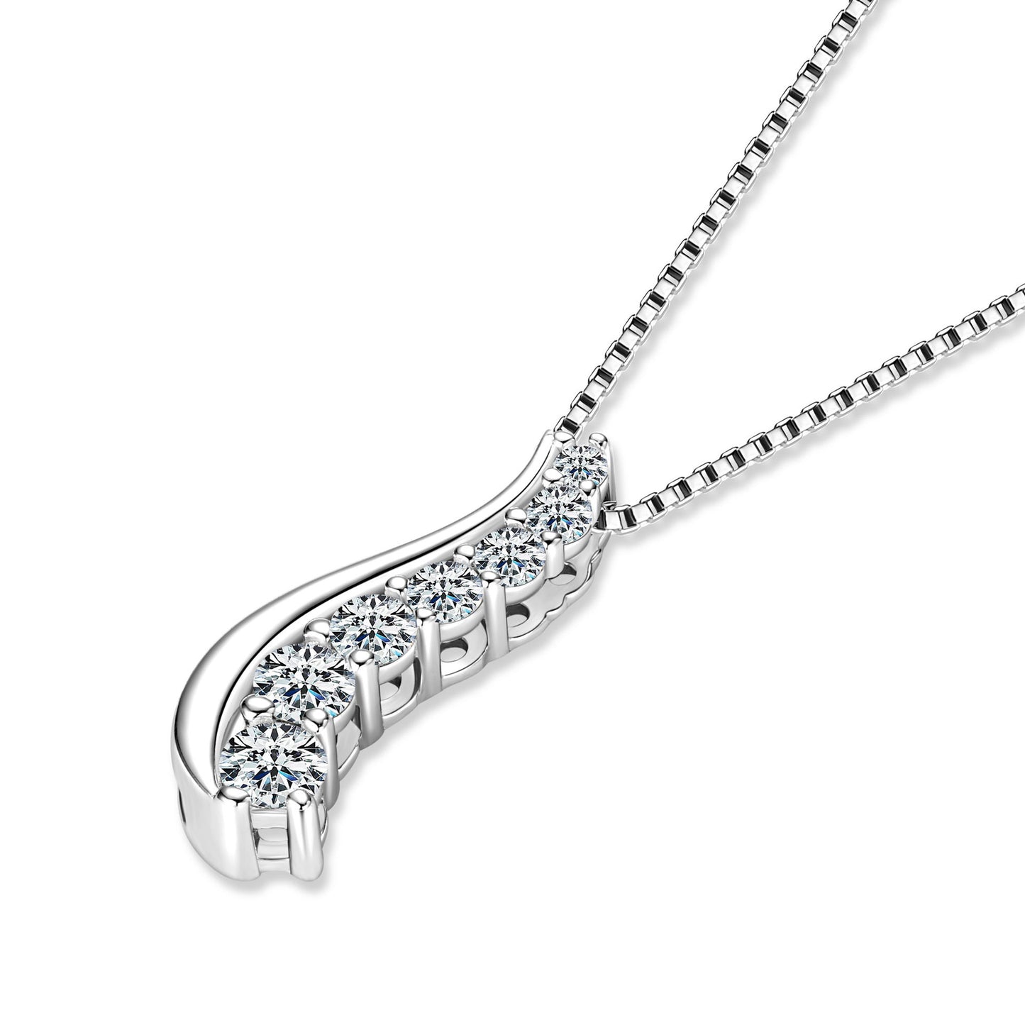 S925 Sterling Silver S-Shaped Waist Necklace - Moissanite Pendant Chain