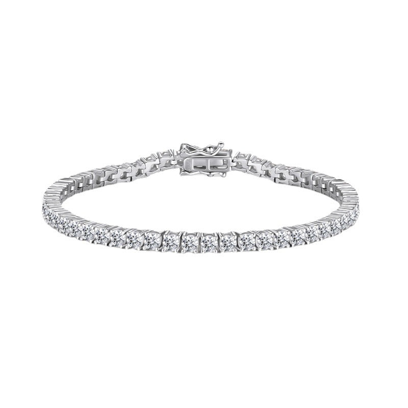 Luxury Full Diamond Tennis Bracelet - S925 Sterling Silver Women's Chain