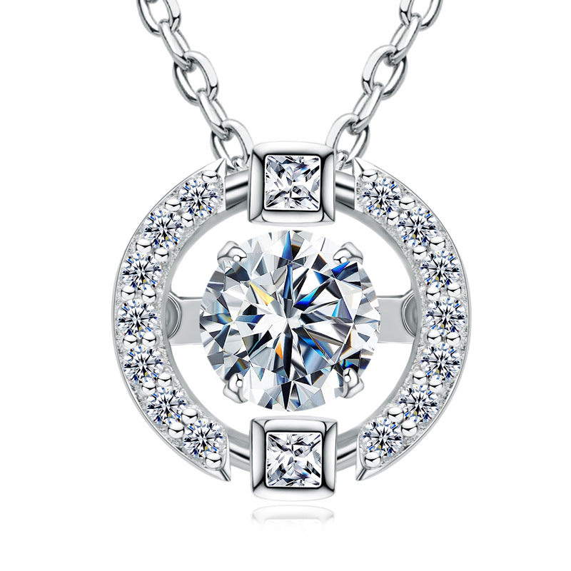Dancing Dress Pendant Necklace - S925 Sterling Silver Charm Necklace