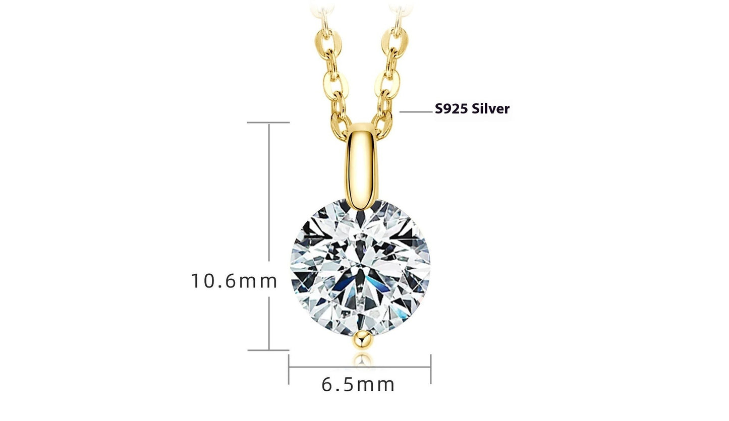 Enchanting Mermaid Tears Moissanite Necklace - S925 Sterling Silver Teardrop Pendant