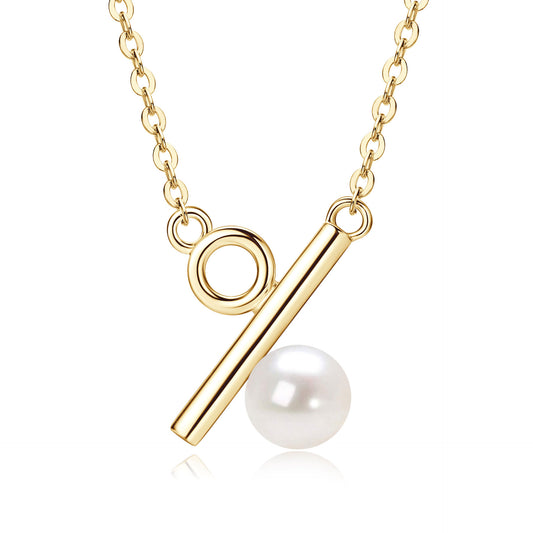 Natural Freshwater Pearl Necklace - S925 Sterling Silver Delicate Chain