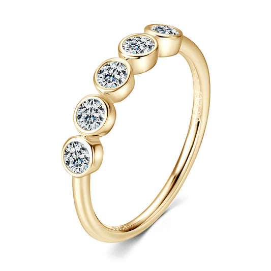 S925 Sterling Silver Moissanite Ring - Versatile Fashion Design