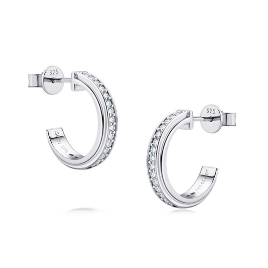 D Color Moissanite Stud Earrings - S925 Sterling Silver High-End Designer Earrings