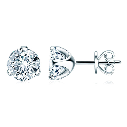 1.5 Carat D-Color Moissanite Stud Earrings - S925 Sterling Silver Classic Jewelry for Women