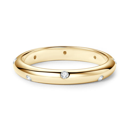 S925 Sterling Silver Moissanite Stackable Ring - Minimalist Layering Band