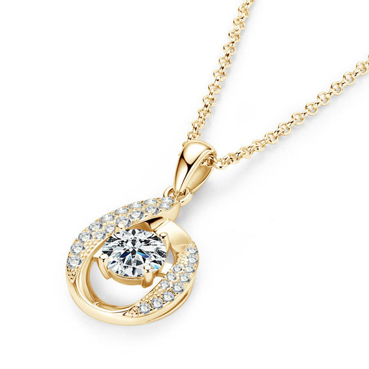 D Color Moissanite Water Drop Pendant - 925 Sterling Silver Fashion Necklace