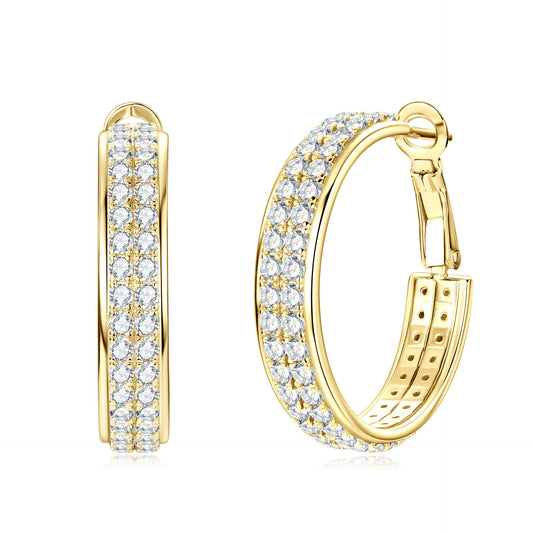 Large Statement Moissanite Earrings - S925 Sterling Silver High-End Luxury Earrings