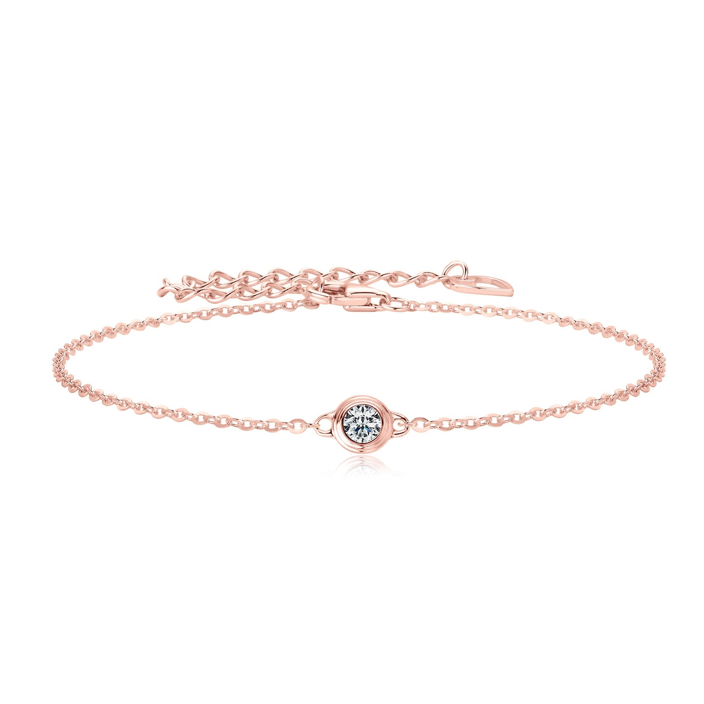 S925 Sterling Silver Flying Saucer Moissanite Bracelet - Unique Bubble Design