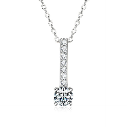 S925 Sterling Silver Moissanite Small Waist Collarbone Chain - Minimalist Necklace