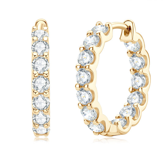 S925 Sterling Silver Designer Moissanite Earrings - Contemporary Fashion Statement