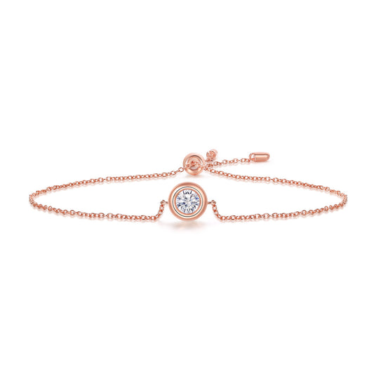 Bubble Moissanite Bracelet - 925 Sterling Silver Minimalist Jewelry for Women